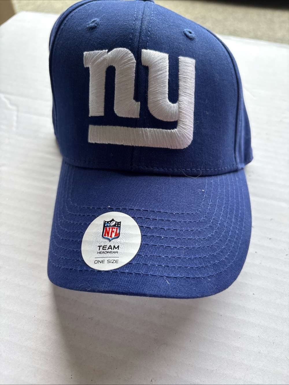 NFL Team Apparel York Giants Blue Logo Baseball Cap